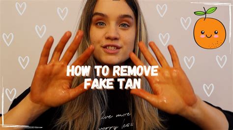 how do u remove fake tan from clothes|removing self tanner at home.